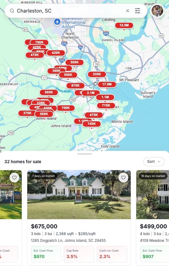 Charleston real estate properties